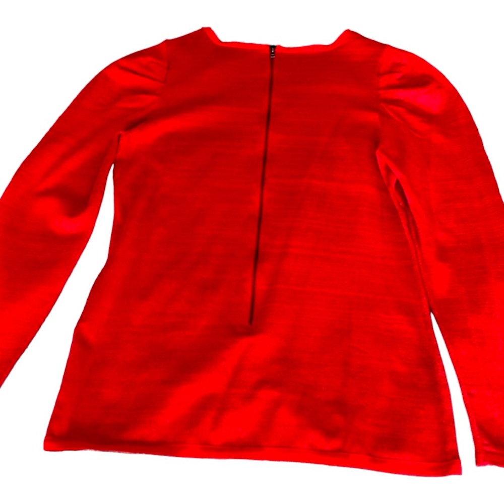 ZIP BACK METALLIC SHIMMER SWEATER - Picture 2 of 2